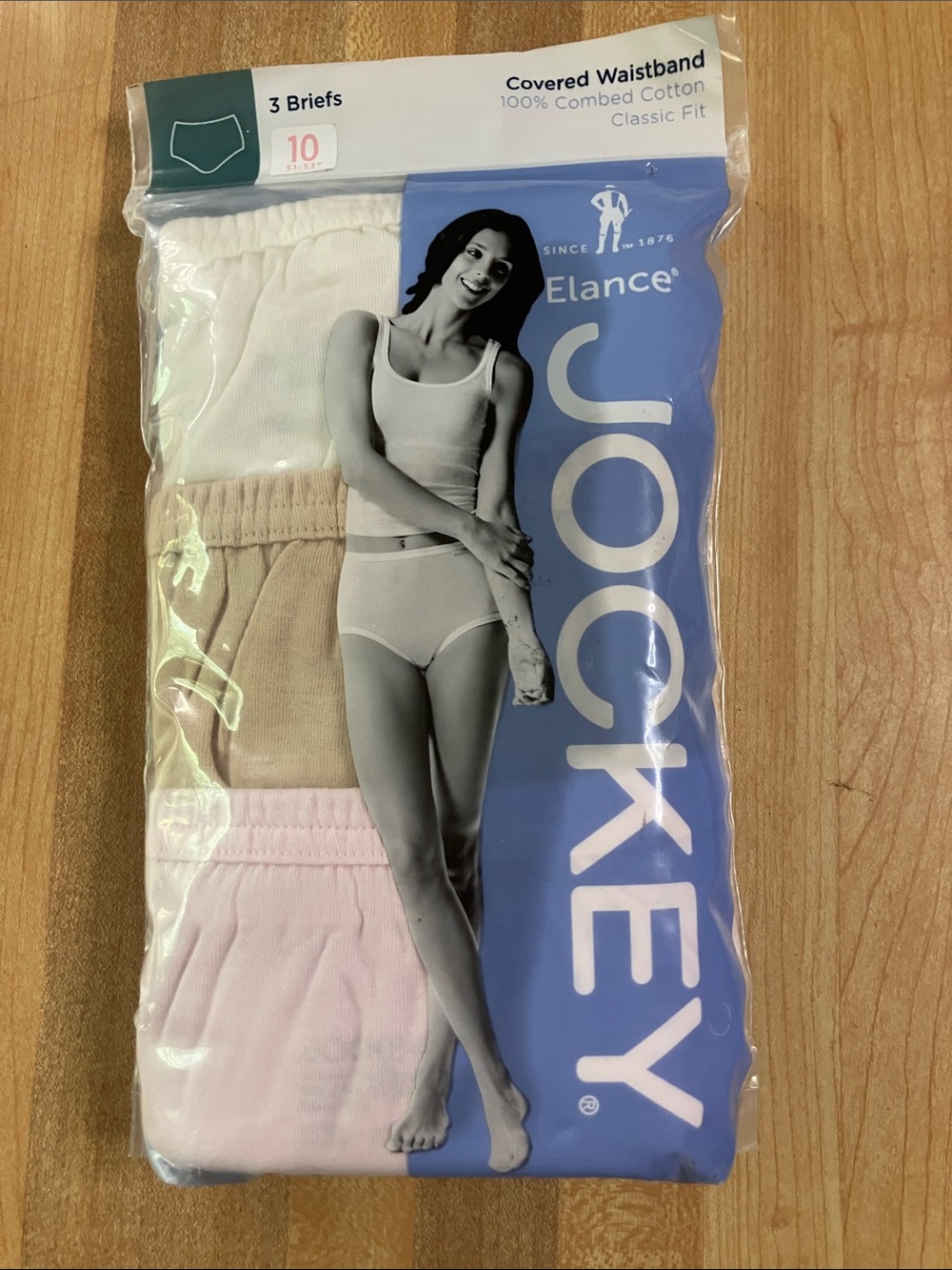 Jockey Women's 3-Pack Cotton Briefs - White, Beige, Pink